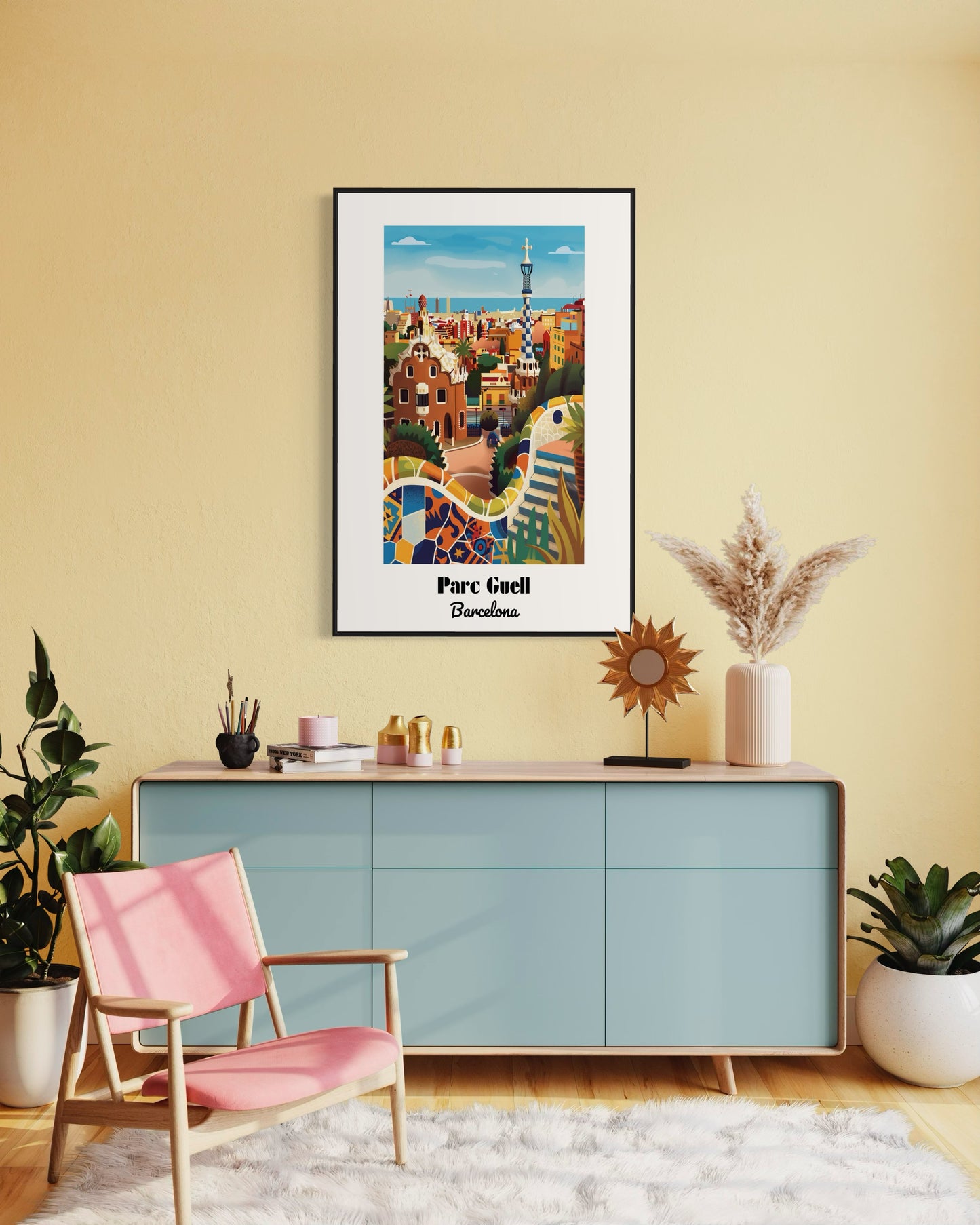Parc Guell, Barcelona - Framed Posters