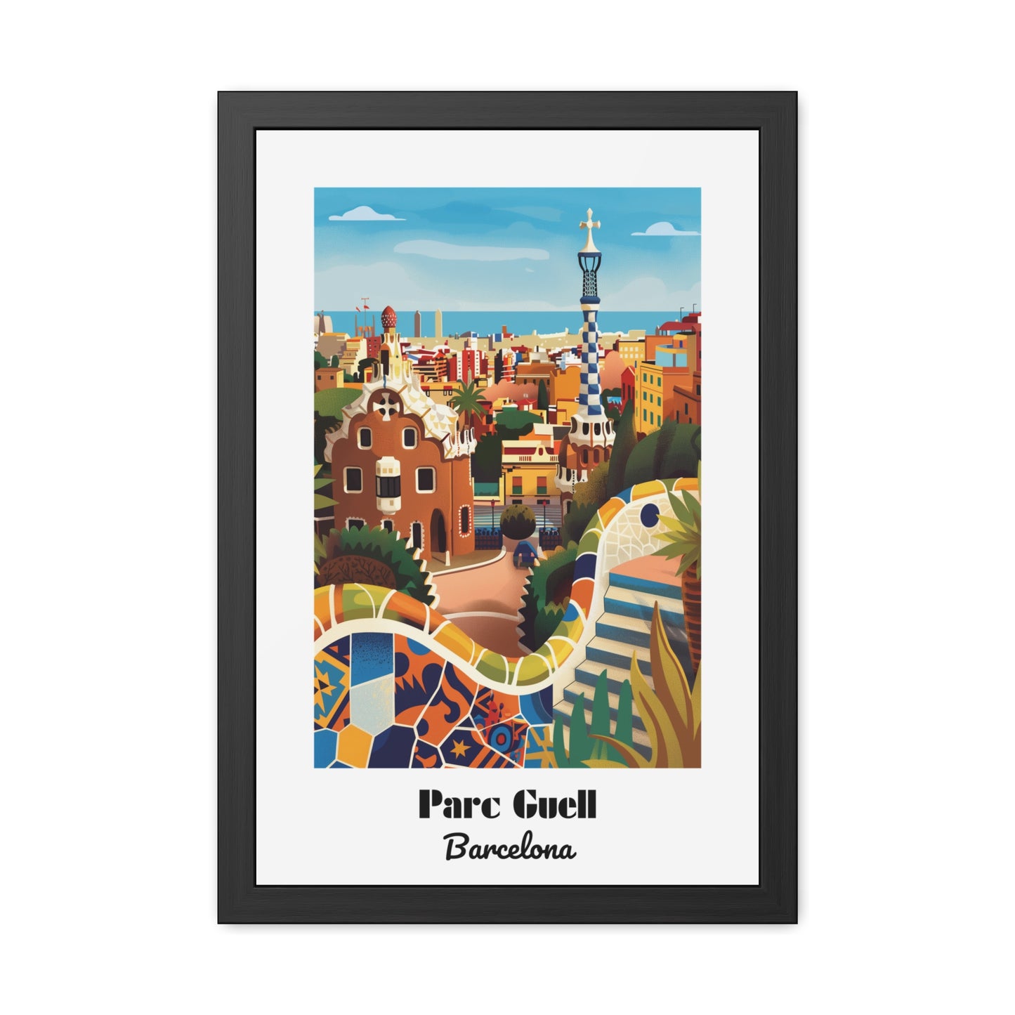 Parc Guell, Barcelona - Framed Posters