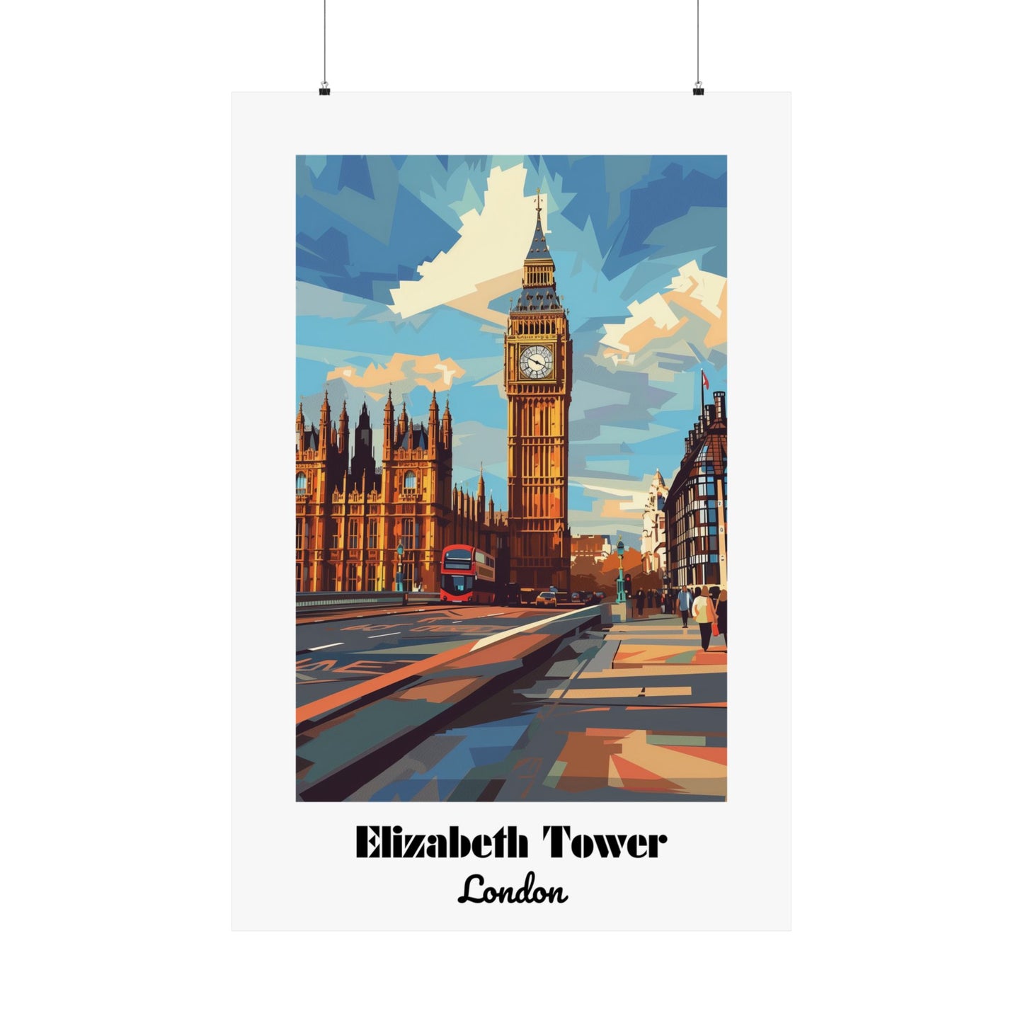 Elizabeth Tower, London - Matte Vertical Posters