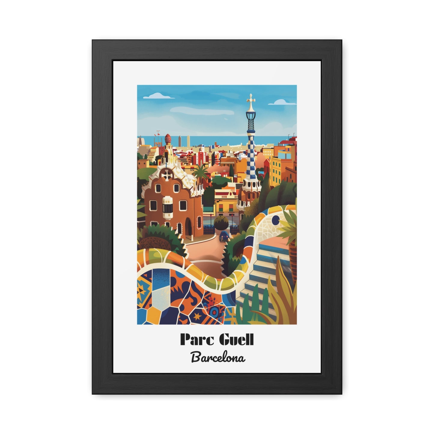 Parc Guell, Barcelona - Framed Posters