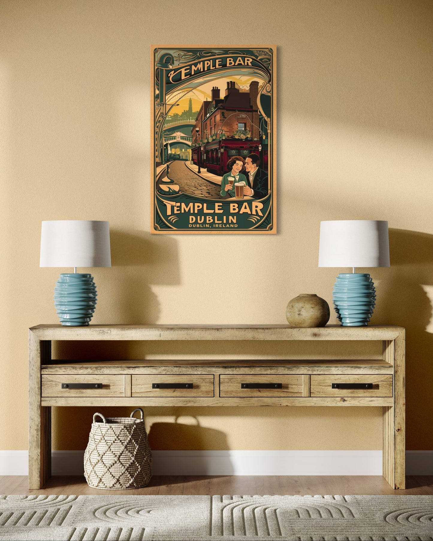 Vintage Dublin Poster - Matte Vertical Posters