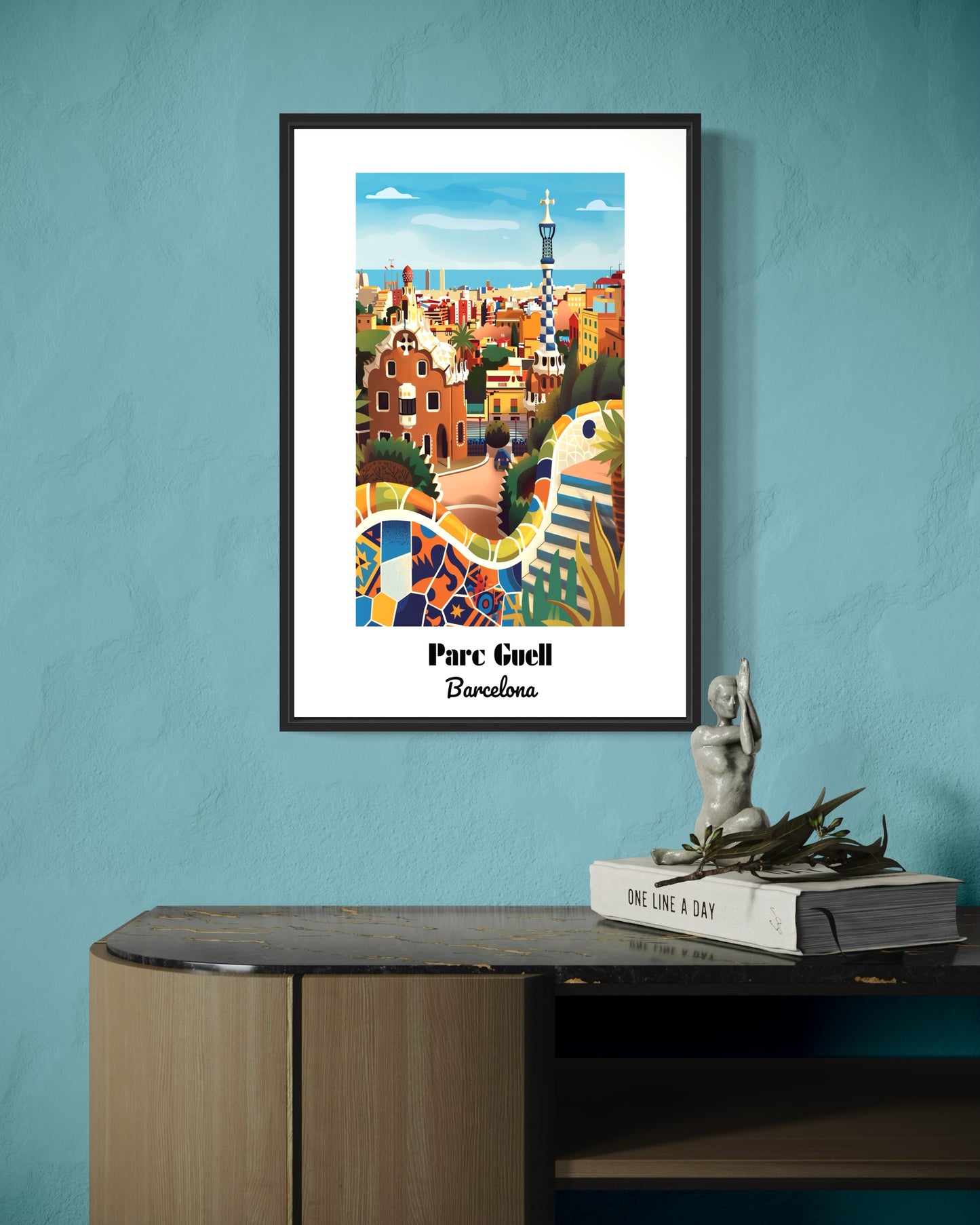 Parc Guell, Barcelona - Framed Posters