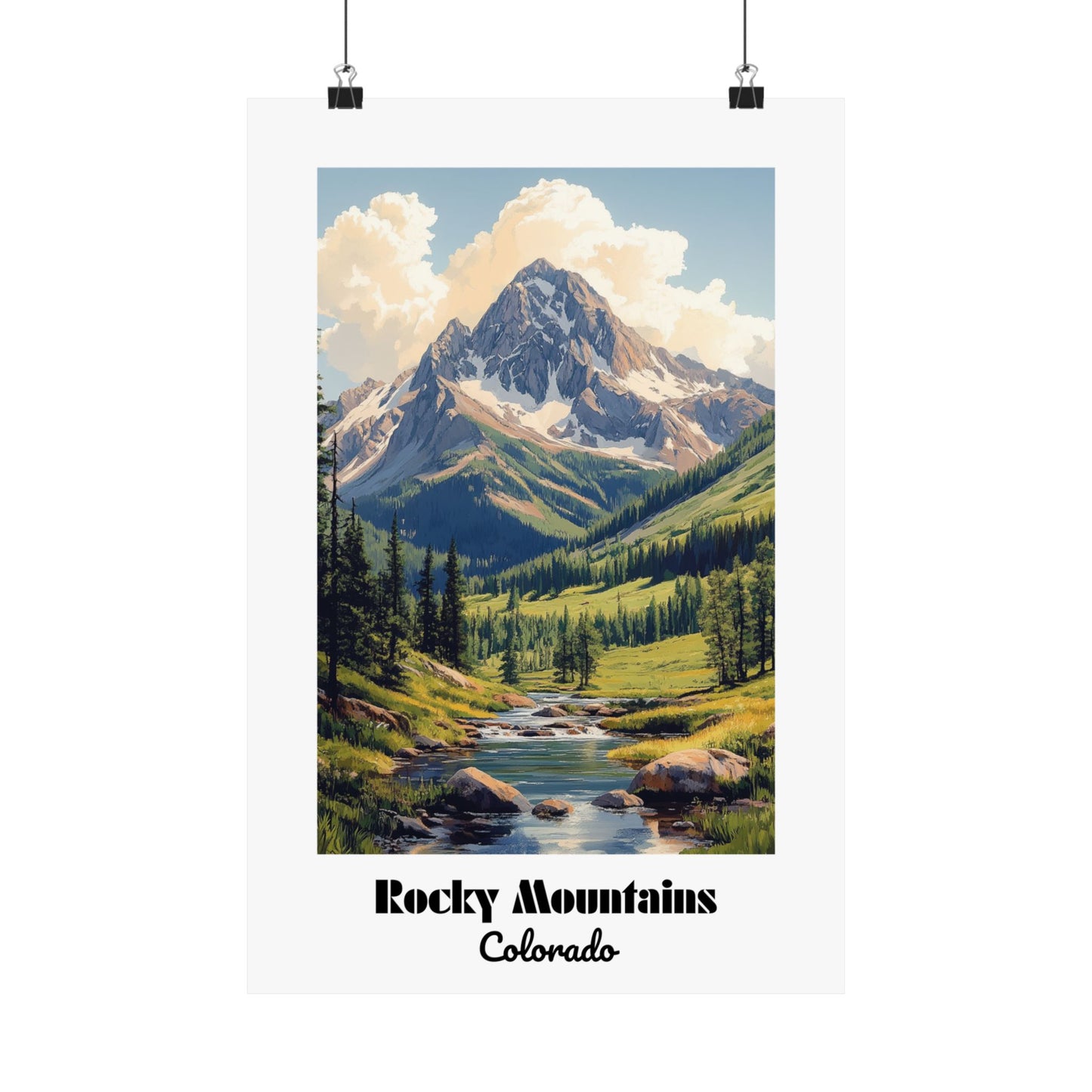 Rocky Mountains, Colorado - Matte Vertical Posters