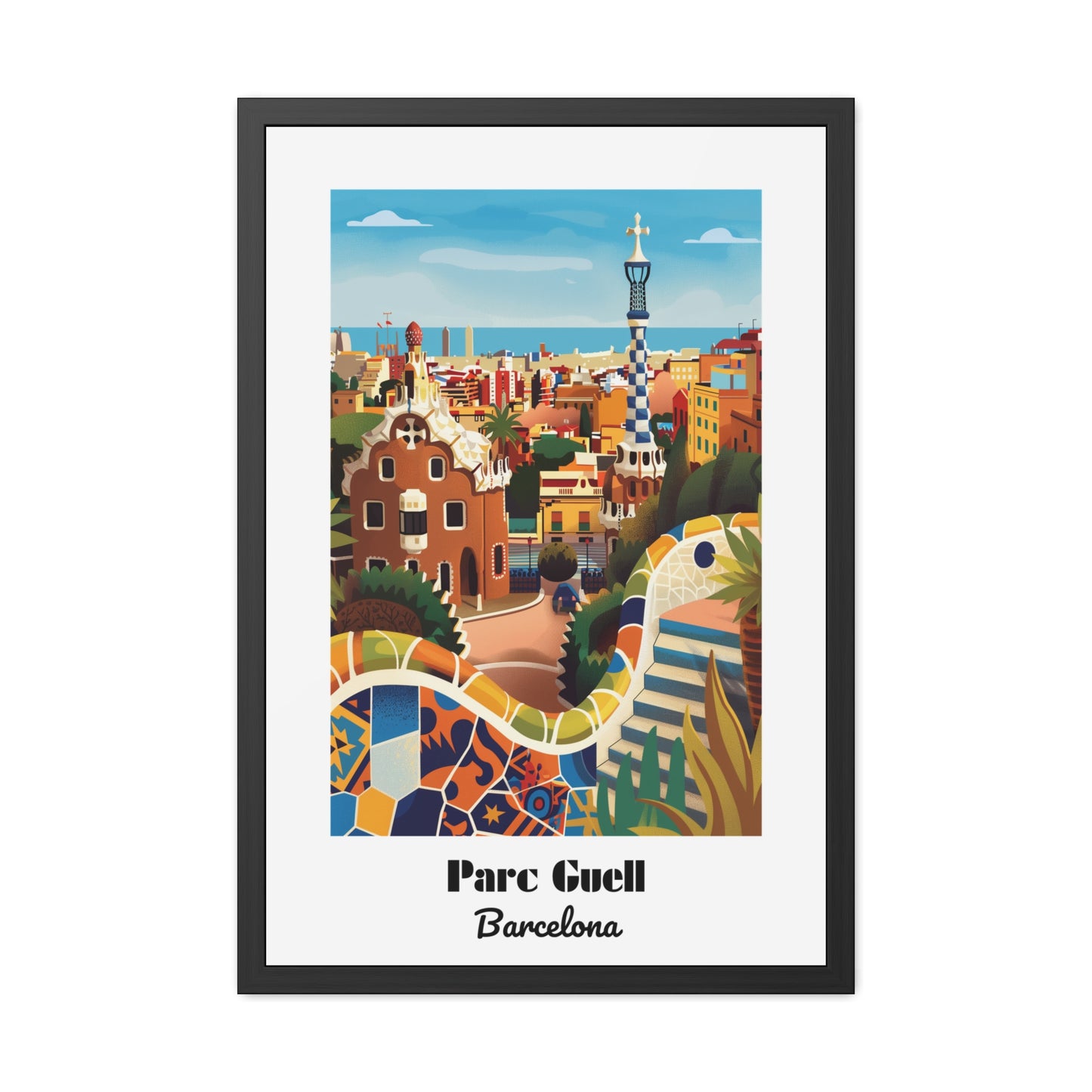 Parc Guell, Barcelona - Framed Posters