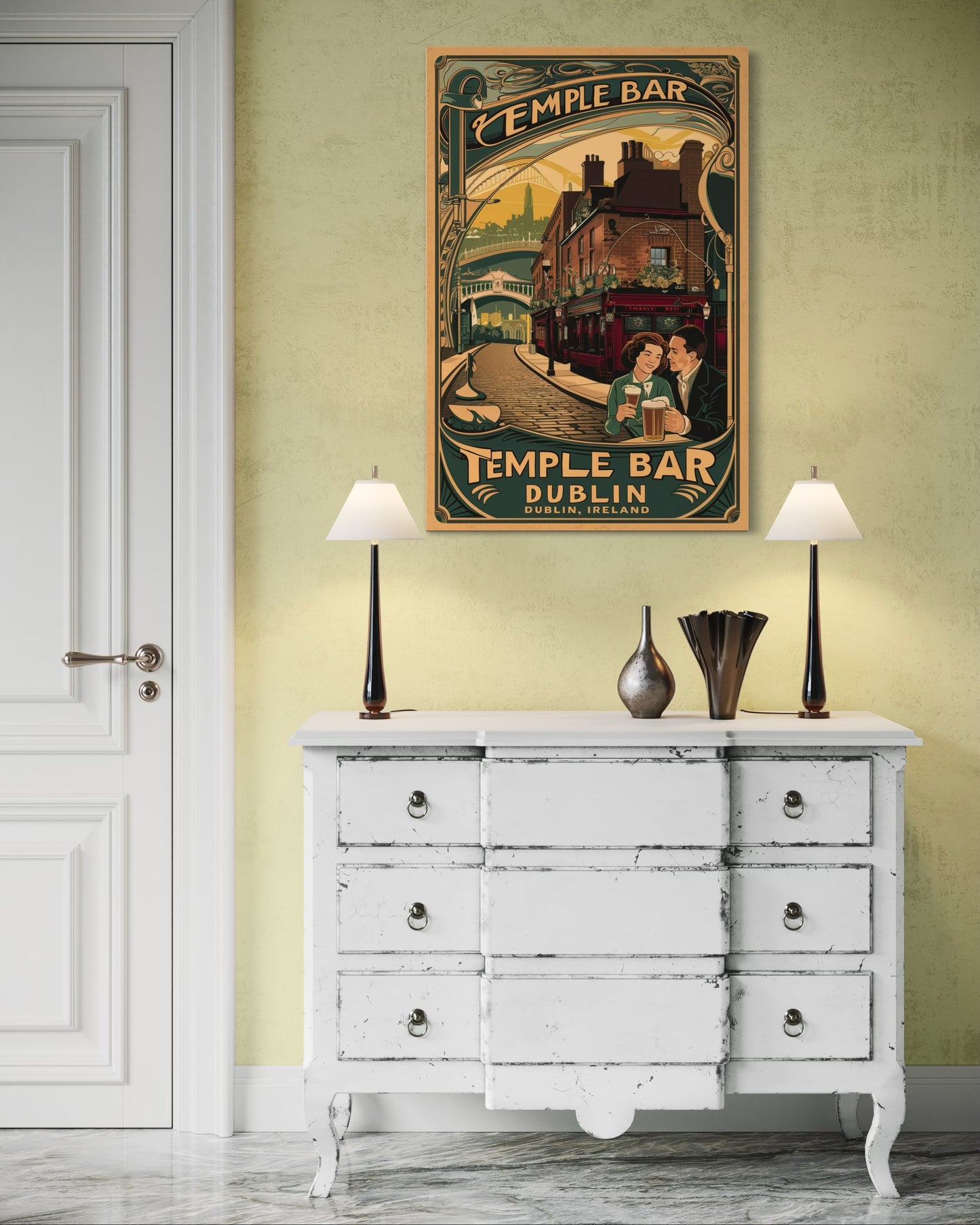 Vintage Dublin Poster - Matte Vertical Posters