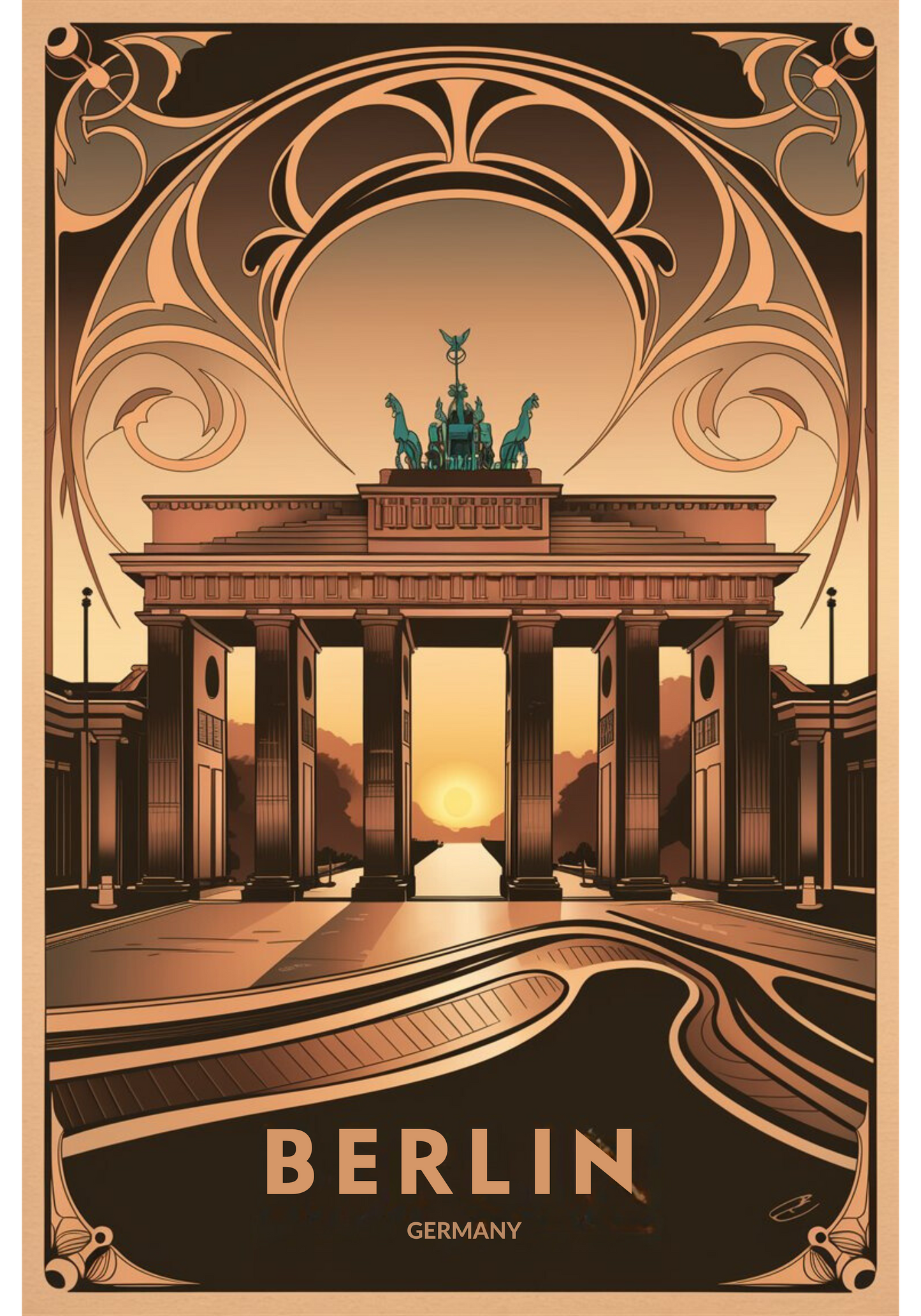 Vintage Berlin Poster - Matte Vertical Posters