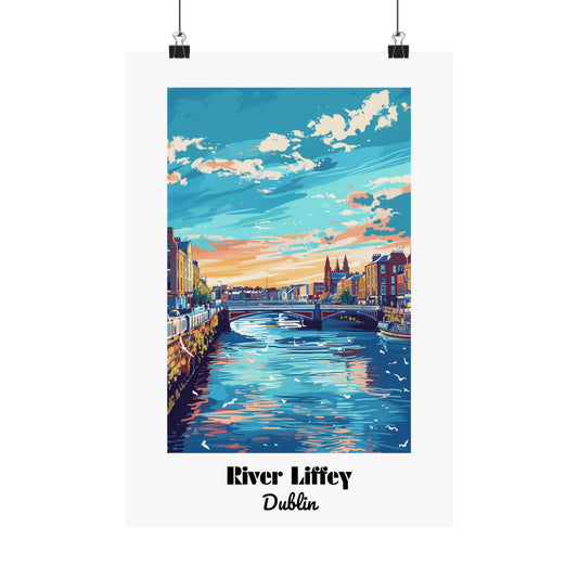 River Liffey, Dublin - Matte Vertical Posters