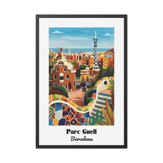 Parc Guell, Barcelona - Framed Posters