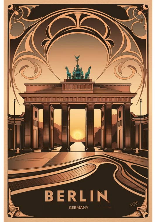 Vintage Berlin Poster - Matte Vertical Posters